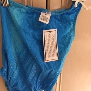 French Toast-NWT Girls Blue Sparkle 1PC Bathing Suit Size 6